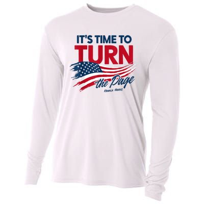 ItS Time To Turn The Page Kamala Harris President Cooling Performance Long Sleeve Crew