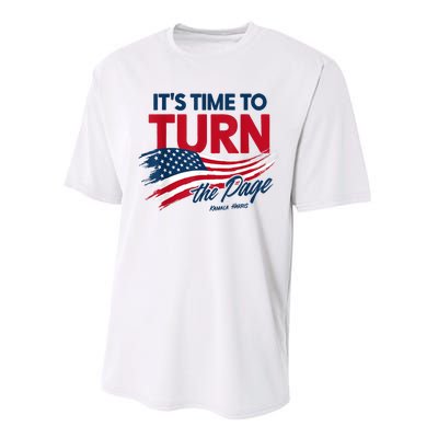 ItS Time To Turn The Page Kamala Harris President Performance Sprint T-Shirt