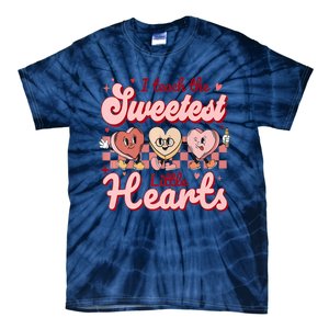 I Teach The Sweetest Hearts Retro Teacher Valentines Day Tie-Dye T-Shirt