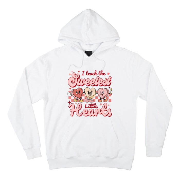 I Teach The Sweetest Hearts Retro Teacher Valentines Day Hoodie