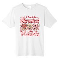 I Teach The Sweetest Hearts Retro Teacher Valentines Day Tall Fusion ChromaSoft Performance T-Shirt