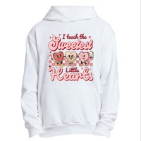 I Teach The Sweetest Hearts Retro Teacher Valentines Day Urban Pullover Hoodie