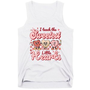 I Teach The Sweetest Hearts Retro Teacher Valentines Day Tank Top