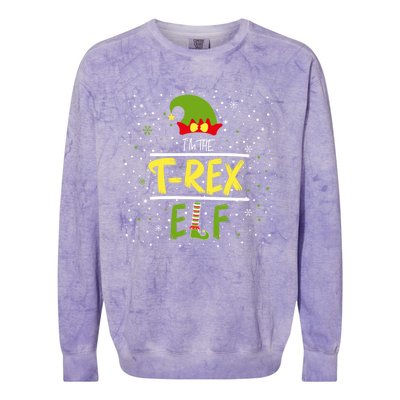 IM The Trex Elf Sarcastic Mom Christmas Family Cute Gift Colorblast Crewneck Sweatshirt