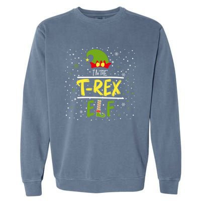 IM The Trex Elf Sarcastic Mom Christmas Family Cute Gift Garment-Dyed Sweatshirt