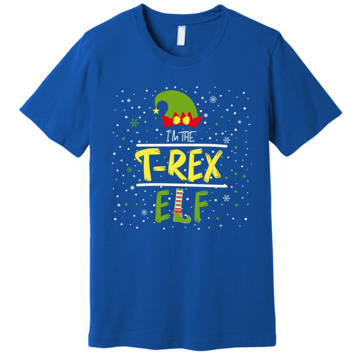 IM The Trex Elf Sarcastic Mom Christmas Family Cute Gift Premium T-Shirt