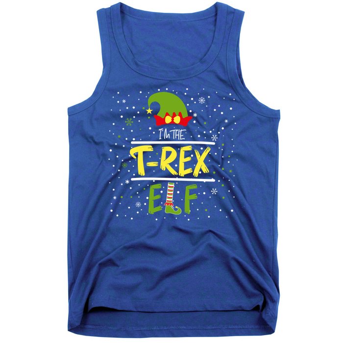 IM The Trex Elf Sarcastic Mom Christmas Family Cute Gift Tank Top