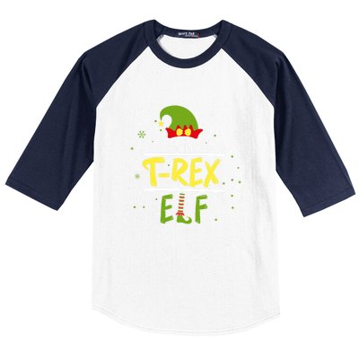 IM The Trex Elf Sarcastic Mom Christmas Family Cute Gift Baseball Sleeve Shirt