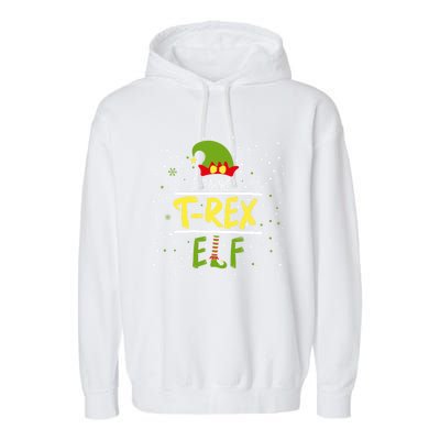 IM The Trex Elf Sarcastic Mom Christmas Family Cute Gift Garment-Dyed Fleece Hoodie