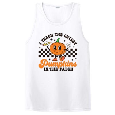 I Teach The Cutest Pumpkins In The Patch Groovy Teacher Fall PosiCharge Competitor Tank