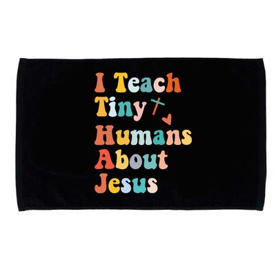 I Teach Tiny Humans About Jesus Teacher Microfiber Hand Towel