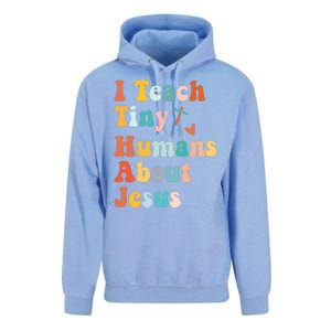 I Teach Tiny Humans About Jesus Teacher Unisex Surf Hoodie