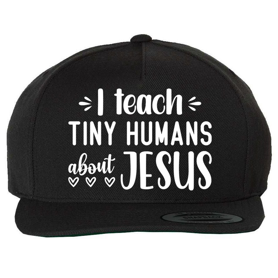 I Teach Tiny Humans About Jesus Wool Snapback Cap