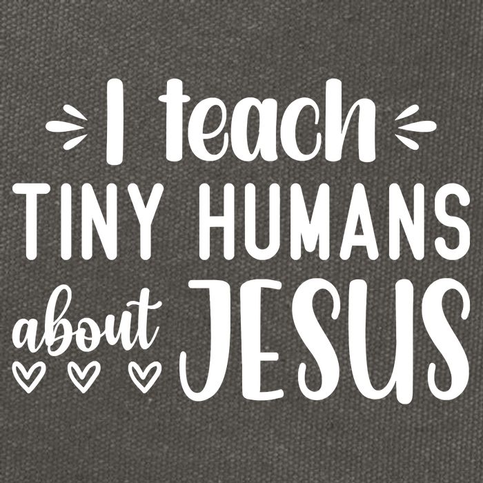 I Teach Tiny Humans About Jesus Cotton Canvas Backpack