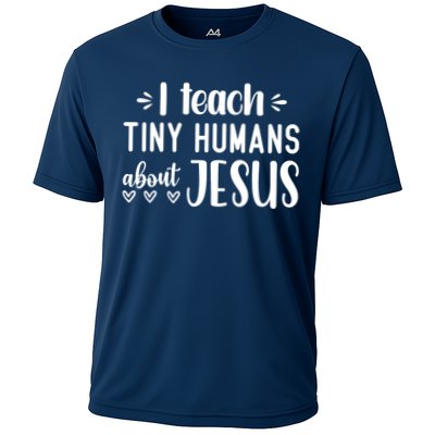 I Teach Tiny Humans About Jesus Cooling Performance Crew T-Shirt