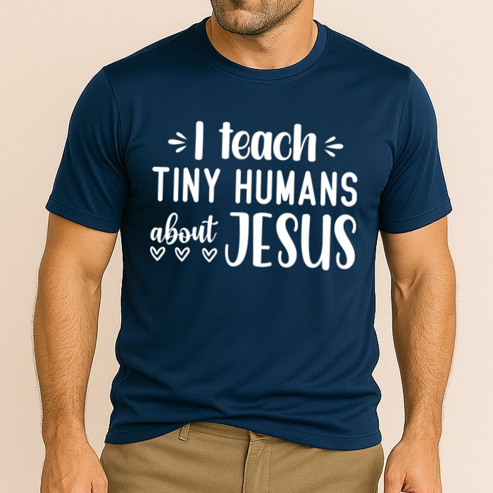 I Teach Tiny Humans About Jesus Cooling Performance Crew T-Shirt