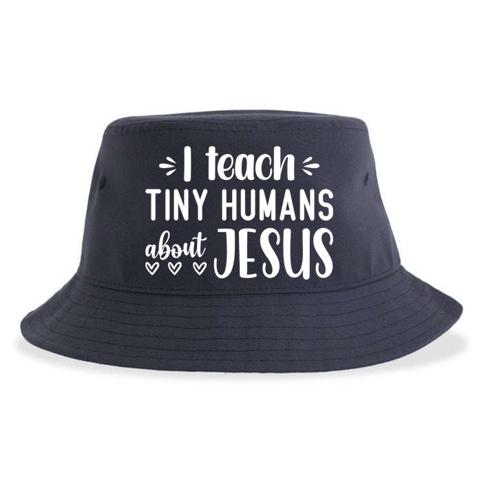 I Teach Tiny Humans About Jesus Sustainable Bucket Hat