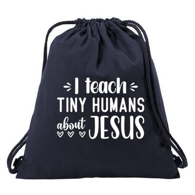 I Teach Tiny Humans About Jesus Drawstring Bag