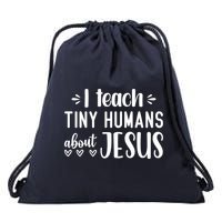 I Teach Tiny Humans About Jesus Drawstring Bag