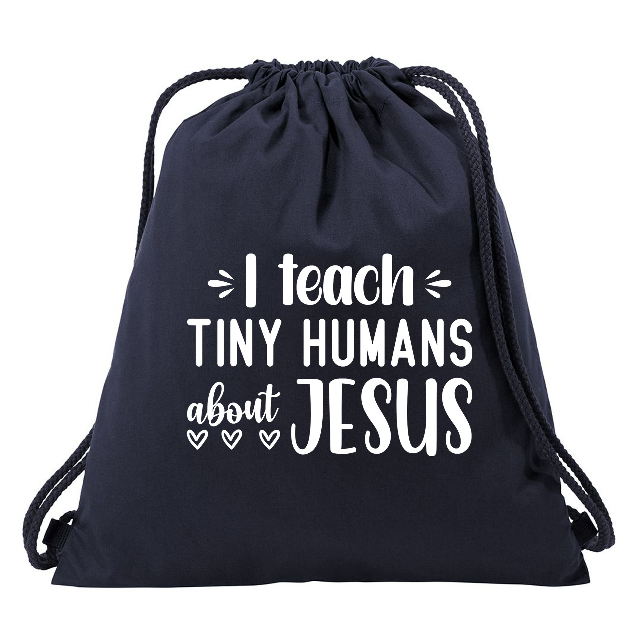 I Teach Tiny Humans About Jesus Drawstring Bag