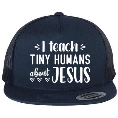 I Teach Tiny Humans About Jesus Flat Bill Trucker Hat