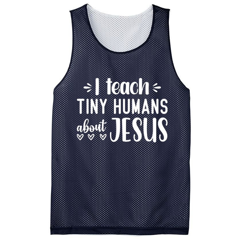 I Teach Tiny Humans About Jesus Mesh Reversible Basketball Jersey Tank