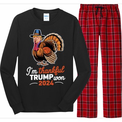 Im Thankful Trump Won 2024 Long Sleeve Pajama Set