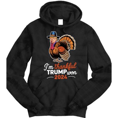 Im Thankful Trump Won 2024 Tie Dye Hoodie