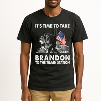 It's Time To Take Brandon To The Train Station Bigfoot USA Flag Tall T-Shirt