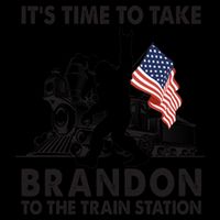 It's Time To Take Brandon To The Train Station Bigfoot USA Flag Mug