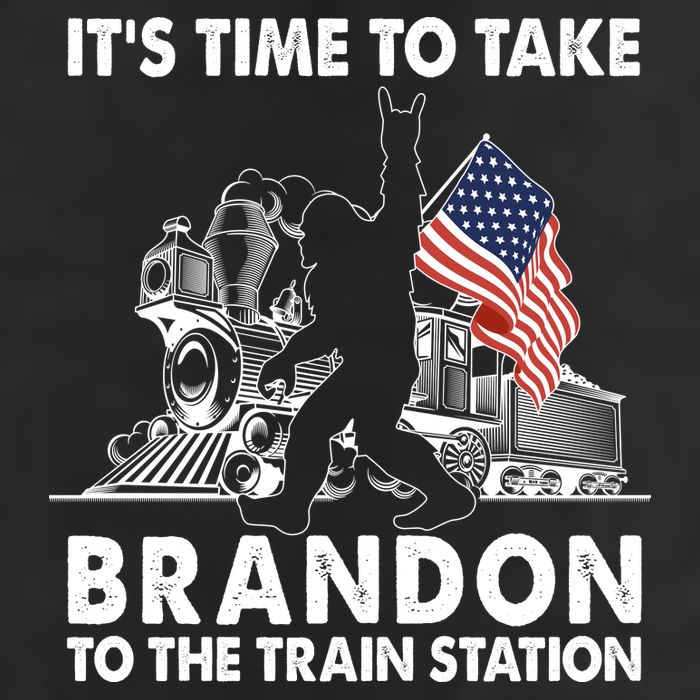 It's Time To Take Brandon To The Train Station Bigfoot USA Flag Golf Towel