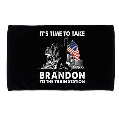 It's Time To Take Brandon To The Train Station Bigfoot USA Flag Microfiber Hand Towel