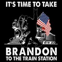 It's Time To Take Brandon To The Train Station Bigfoot USA Flag Visor