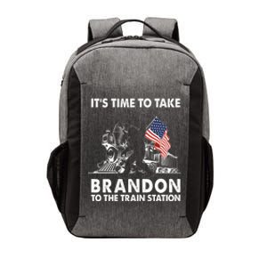 It's Time To Take Brandon To The Train Station Bigfoot USA Flag Vector Backpack