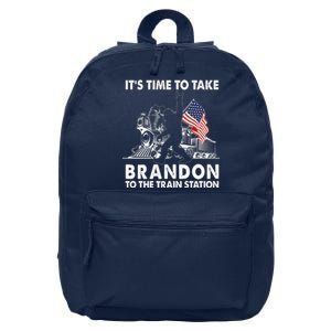 It's Time To Take Brandon To The Train Station Bigfoot USA Flag 16 in Basic Backpack