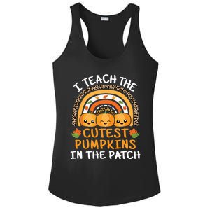 I Teach The Cutest Pumpkins In The Patch Teacher Halloween 6869 Ladies PosiCharge Competitor Racerback Tank