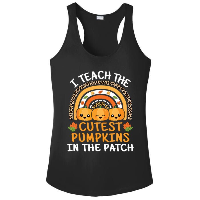 I Teach The Cutest Pumpkins In The Patch Teacher Halloween 6869 Ladies PosiCharge Competitor Racerback Tank