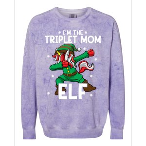 IM The Triplet Mom Elf Unicorn Mother Of Triplets Christmas Great Gift Colorblast Crewneck Sweatshirt