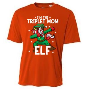 IM The Triplet Mom Elf Unicorn Mother Of Triplets Christmas Great Gift Cooling Performance Crew T-Shirt