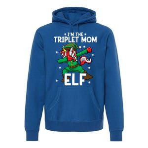 IM The Triplet Mom Elf Unicorn Mother Of Triplets Christmas Great Gift Premium Hoodie