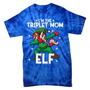 IM The Triplet Mom Elf Unicorn Mother Of Triplets Christmas Great Gift Tie-Dye T-Shirt