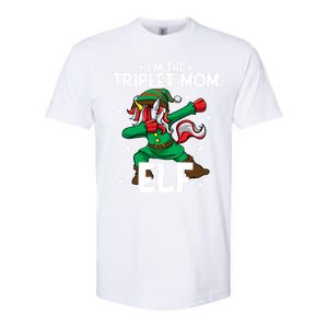 IM The Triplet Mom Elf Unicorn Mother Of Triplets Christmas Great Gift Softstyle CVC T-Shirt