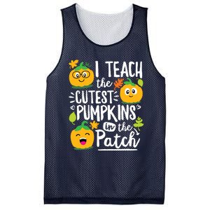 I Teach The Cutest Pumpkins In The Patch Teacher Halloween Mesh Reversible Basketball Jersey Tank