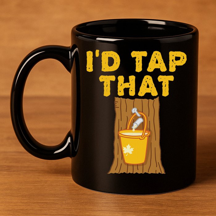 ID Tap That Maple Tree Maple Syrup 11oz C Handle Ceramic Mug
