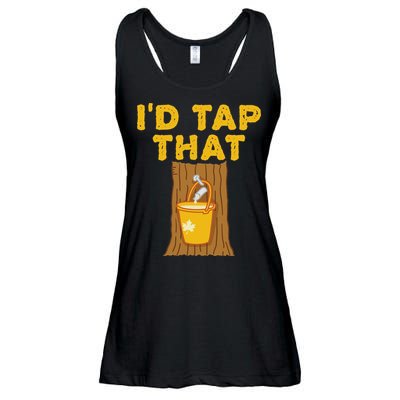 ID Tap That Maple Tree Maple Syrup Ladies Essential Flowy Tank