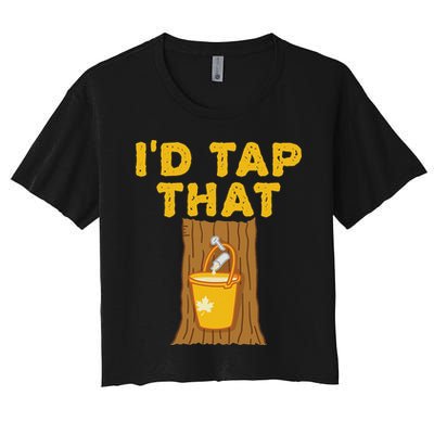 ID Tap That Maple Tree Maple Syrup Crop Top