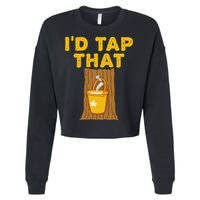 ID Tap That Maple Tree Maple Syrup Cropped Pullover Crew