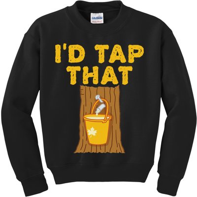 ID Tap That Maple Tree Maple Syrup Kids Sweatshirt