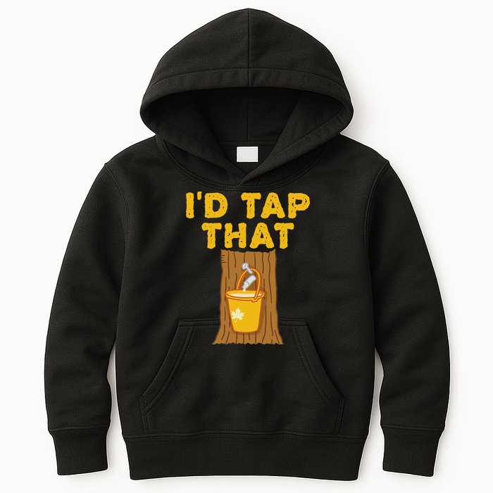 ID Tap That Maple Tree Maple Syrup Kids Hoodie