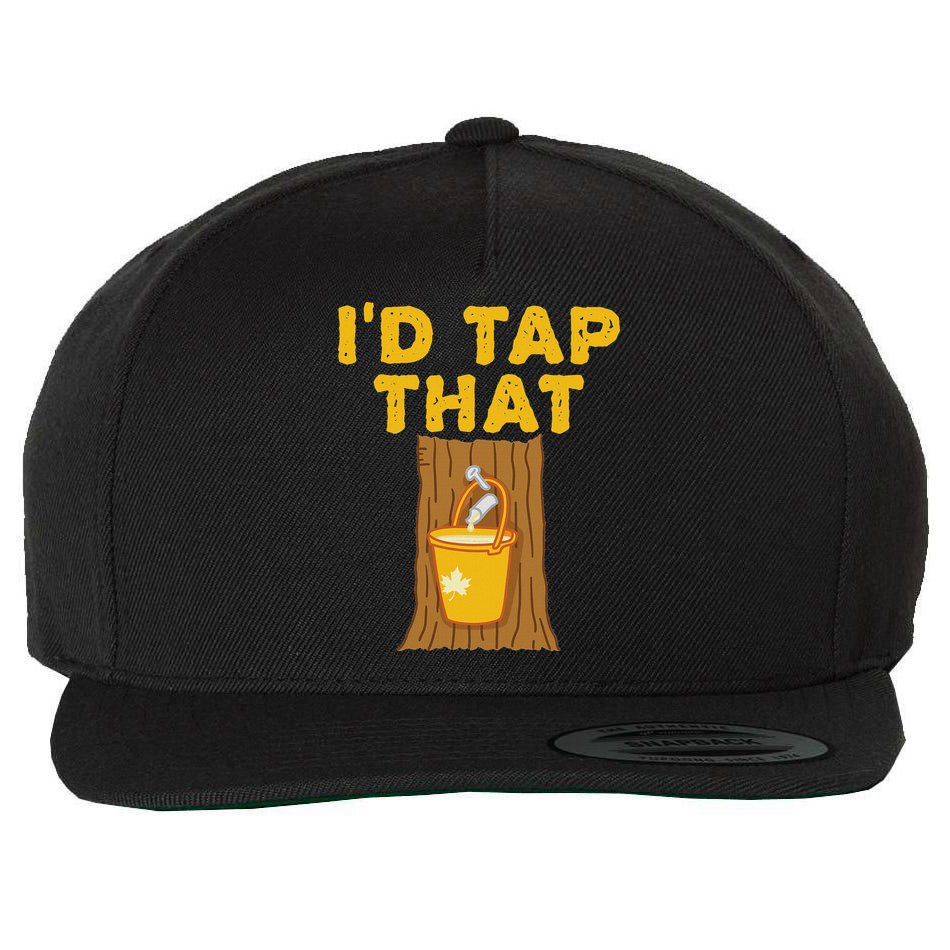ID Tap That Maple Tree Maple Syrup Wool Snapback Cap